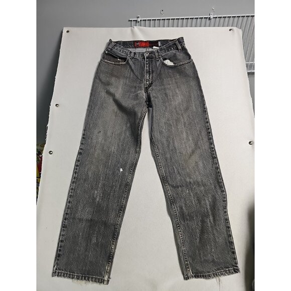 Levis  Silvertab Baggy Mens Black Jeans Faded  34X32 Distressed - Picture 1 of 12